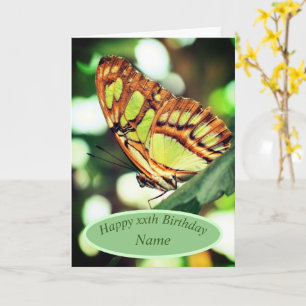 Butterfly Watching Nature Personalised Birthday Card
