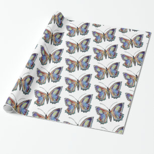 Butterfly watercolor art wrapping paper