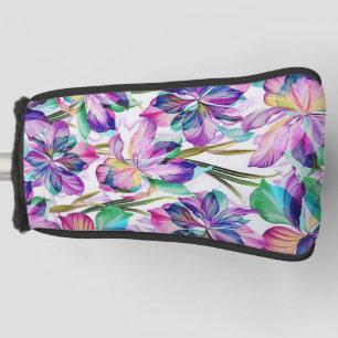 Butterfly Watercolor Blue and White Golf Head Cove Cover