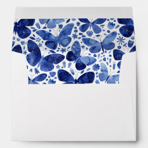 Butterfly Watercolor Blue Envelope