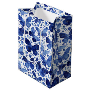 Butterfly Watercolor Blue Medium Gift Bag