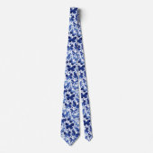 Butterfly Watercolor Blue Tie (Front)