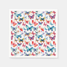 Butterfly Watercolor Colourful Summer Pattern