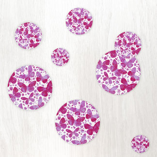 Butterfly Watercolor Magenta Pink Confetti