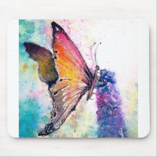 butterfly watercolor mouse mat