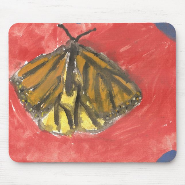 Butterfly Watercolor Mouse Mat (Front)