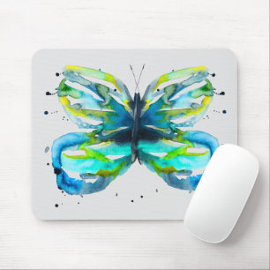 Butterfly watercolor whimsical watercolor mouse mat