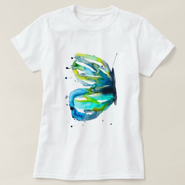 Butterfly watercolor whimsical watercolor T-Shirt (Design Front)