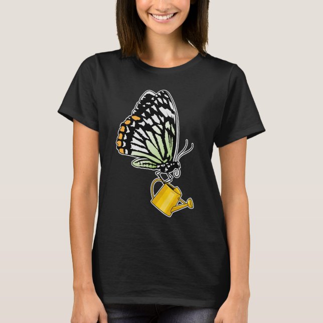Butterfly Watering can T-Shirt (Front)