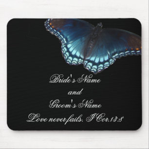 Butterfly Wedding Mouse Mat