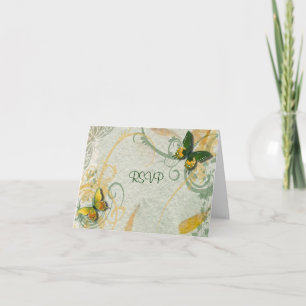 Butterfly Wedding Reception RSVP Card