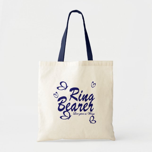 Butterfly Wedding/ Ring Bearer Tote Bag (Front)