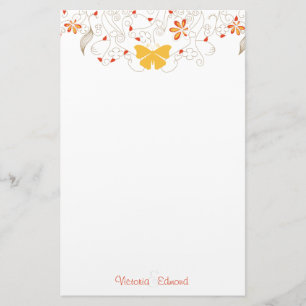 Butterfly Whimsy Personalised Stationery
