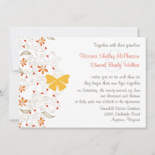 Butterfly Whimsy Wedding Invitation