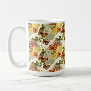 Butterfly Whispers in Earth Tones Coffee Mug