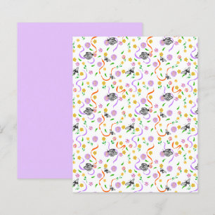 Butterfly White Lavender Floral Scrapbook Paper
