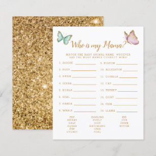 Butterfly Who Is My Mama Baby Shower Game