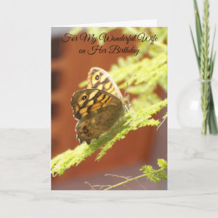 Butterfly Wife Birthday Card