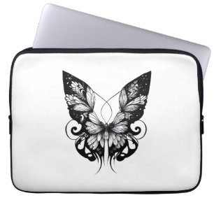 Butterfly Wild Animal Nature Illustration Art Tatt Laptop Sleeve