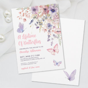 Butterfly Wildflower Bridal Shower Invitation