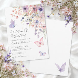 Butterfly Wildflower Bridal Shower Invitation