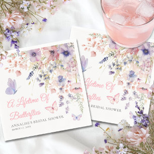 Butterfly Wildflower Bridal Shower Napkin