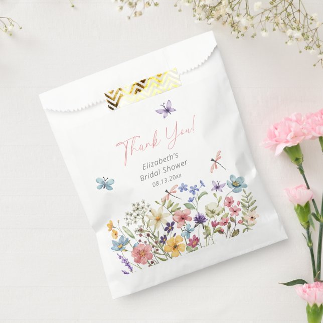 Butterfly Wildflower Garden Bridal Shower Favour Bags (Sealed)