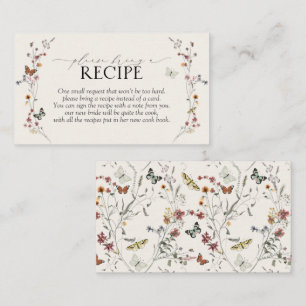 Butterfly Wildflower Please Bring A Recipe Enclosure Card