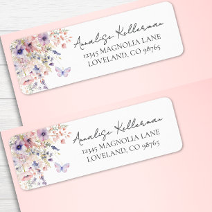 Butterfly Wildflower Return Address