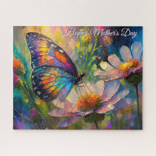 Butterfly Wildflower Sunrise Mother's Day Jigsaw Puzzle