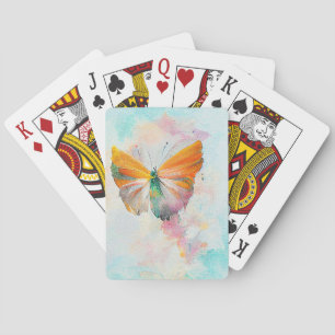 Butterfly Wildlife Animal Nature Watercolor Art  Playing Cards