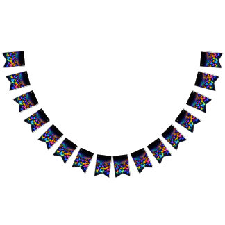Butterfly wimple in neon colors bunting