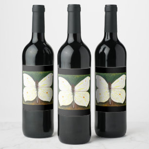 Butterfly wine label