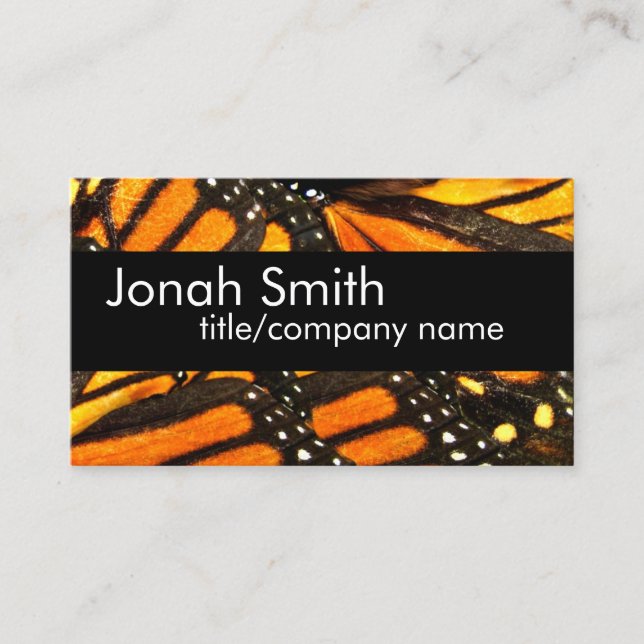 butterfly wing business card template photo art (Front)