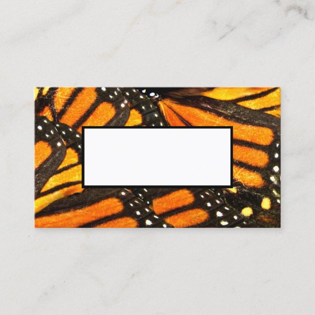 butterfly wing business card template photo art (Front)