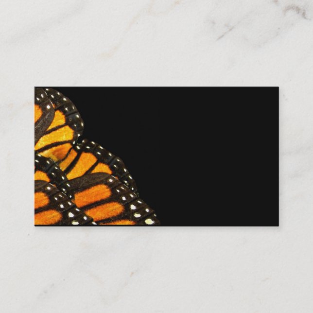 butterfly wing business card template photo art (Front)