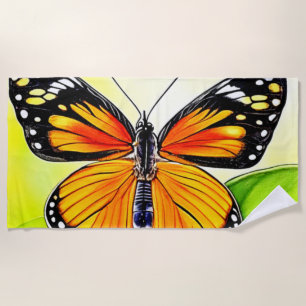 Butterfly Wing Detail Design Beach Towel