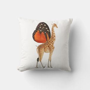 Butterfly winged giraffe cushion