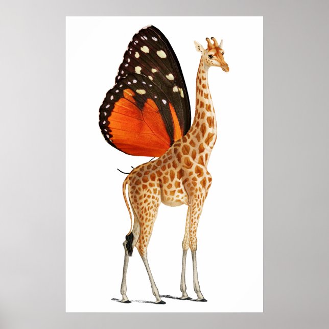 Butterfly winged giraffe  poster (Front)