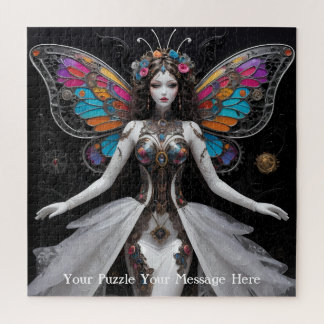 Butterfly winged Muse of the Enchanted Garden Jigsaw Puzzle