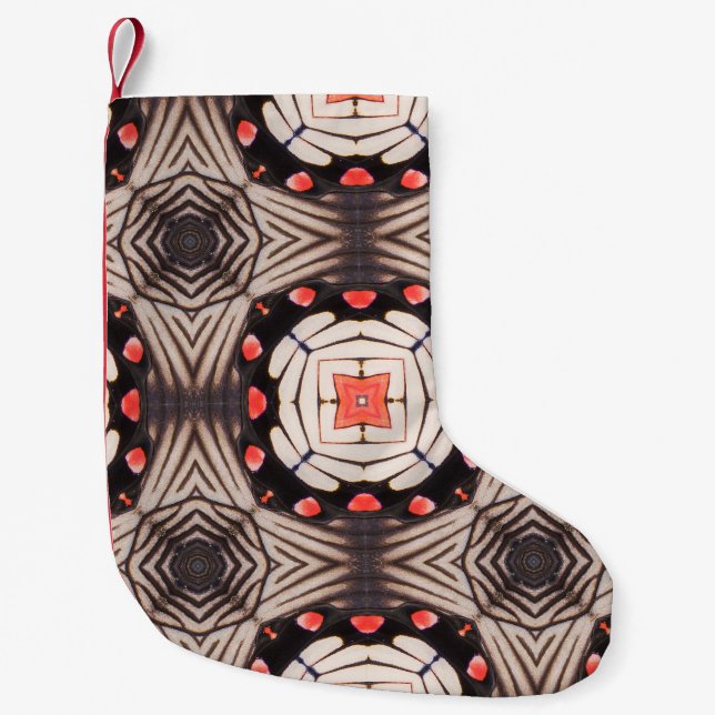 Butterfly Wings: Beautiful Seamless Pattern Small Christmas Stocking (Front)