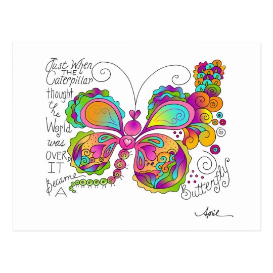 BUTTERFLY WINGS by April McCallum Postcard