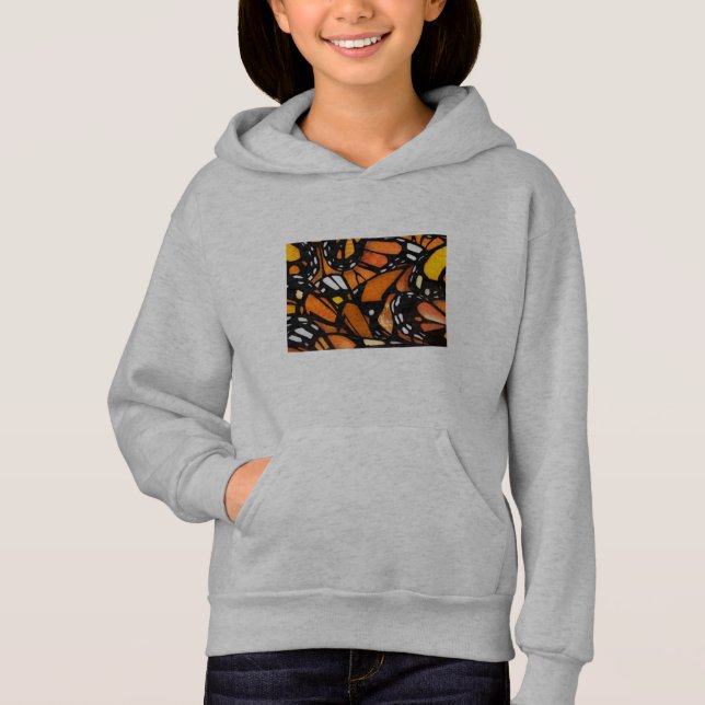Butterfly wings close up on hoody  (Front)