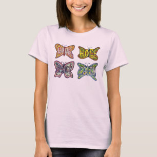 Butterfly Wings Inspirational Words Custom T-Shirt