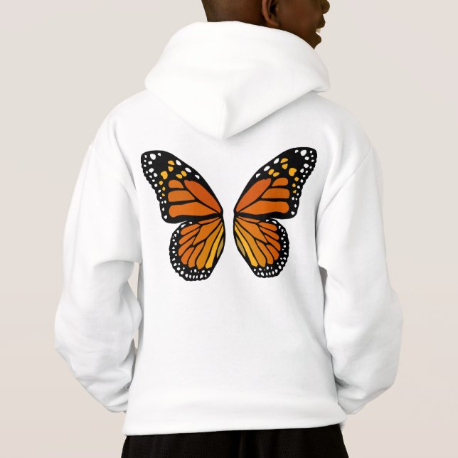 Butterfly Wings Kids Hoodie Butterfly Sweatshirt (Back)