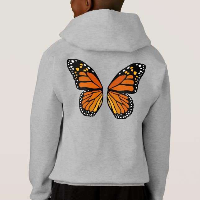 Butterfly Wings Kids Sweatshirt Cute Butterfly Top (Back)