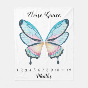 Butterfly Wings Milestone Blanket