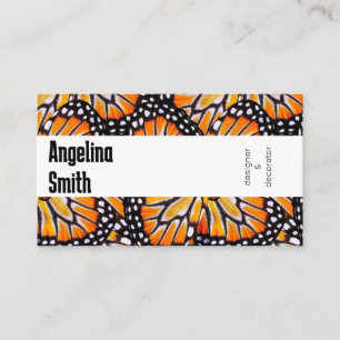 Butterfly wings monarch colourful modern  business card