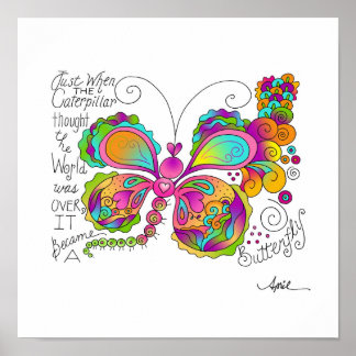 BUTTERFLY WINGS Poster by April McCallum