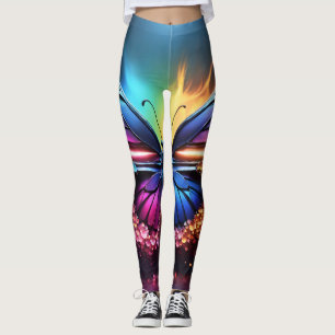 Butterfly Wings Printed Leggings" Leggings